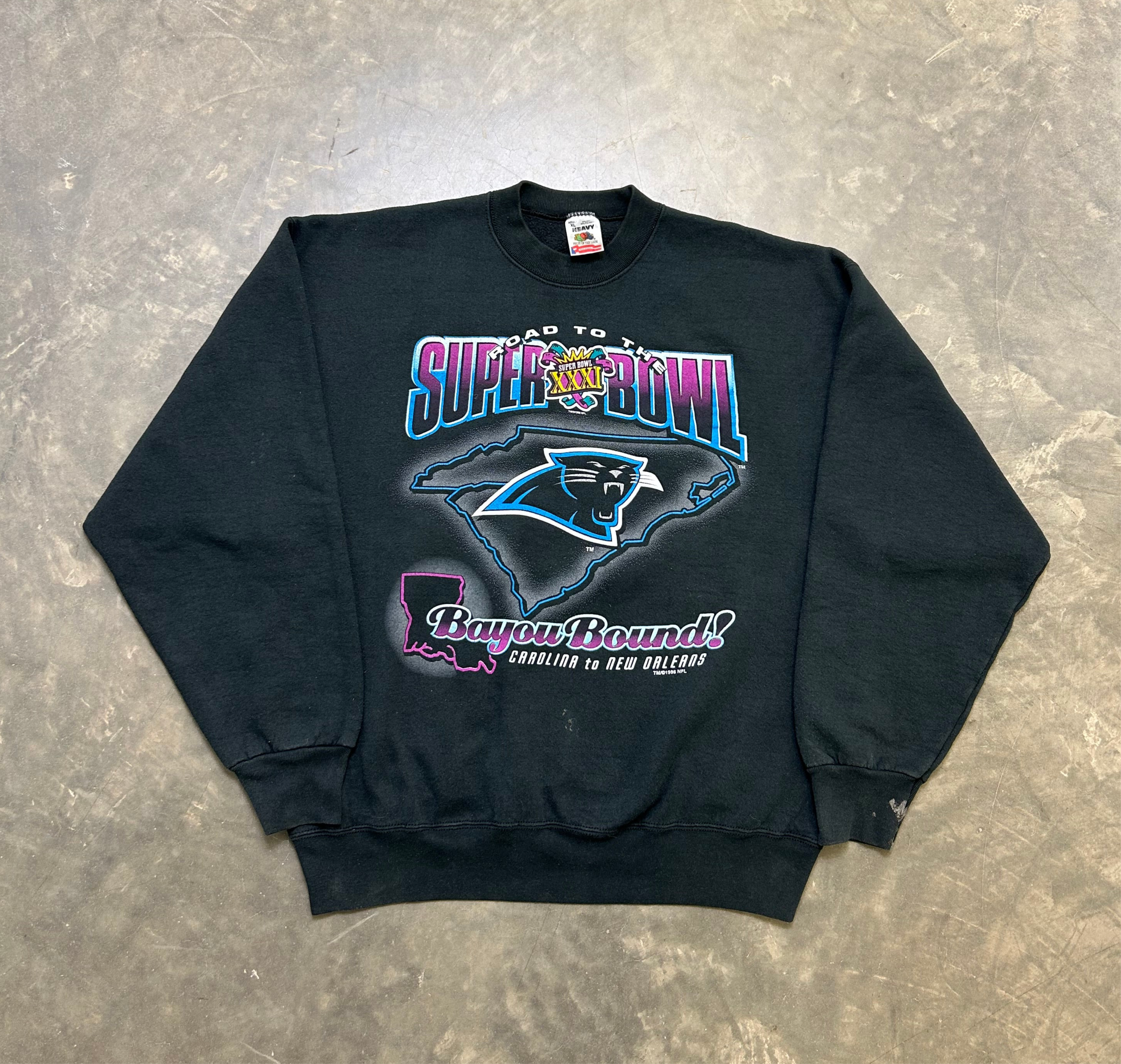 Carolina Panthers 2003 Super Bowl Bayou Bound Sweatshirt