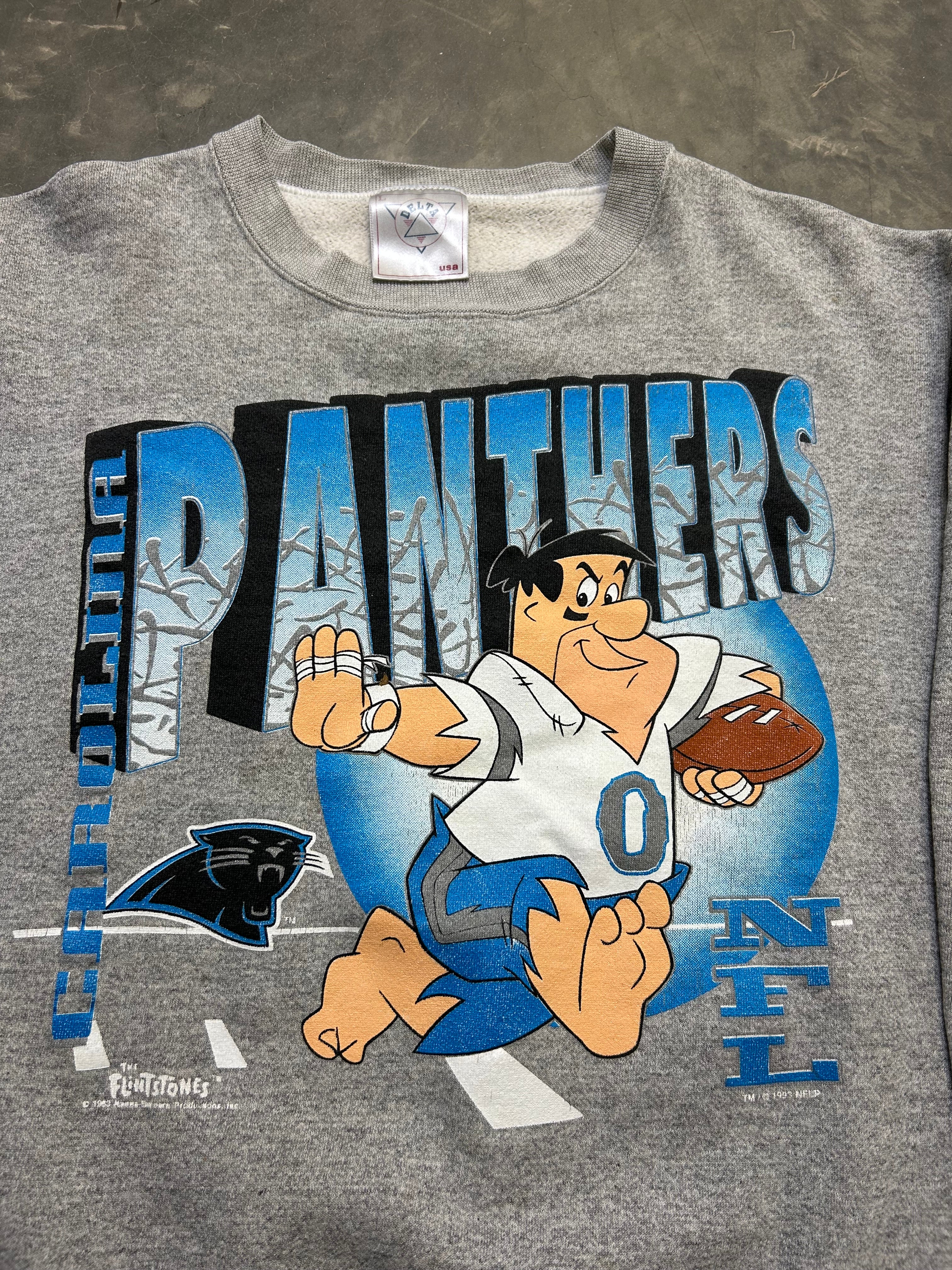 Carolina Panthers Flintstones Vintage Sweatshirt